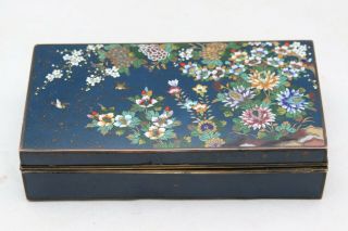 Antique Japanese Gilt Bronze Cloisonne Enamel Jewelry Box
