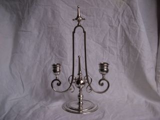Antique French Silverplated Bronze Candlestick,  Signed:f.  Barbedienne,  Late 19th.
