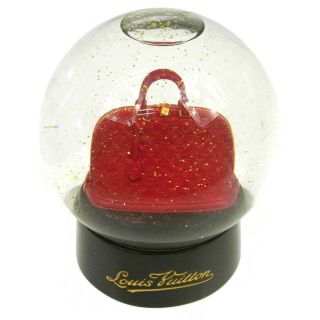 Authentic Louis Vuitton Snow Globe Dome Object Alma Novelty Red Glass Ak17248k