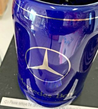 Mercedes - Benz Navy Blue Ceramic Mug Coffee Cup Stein 12 Oz Euc Automobile Theme