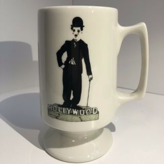 Vintage GE LAMP NAED Eastern Region 9oz Footed Coffee Mug Charlie Chaplin 1987 2