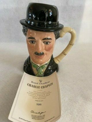 Royal Doulton Character Jug Charlie Chaplin D6949 1993 Large Mug Toby