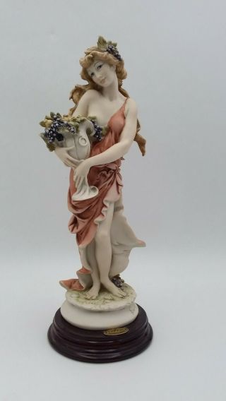 Giuseppe Armani Florence Figurine Of Autumn Lady W/amphora