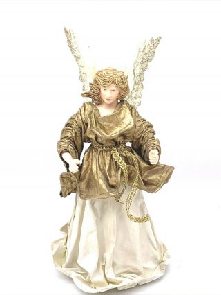 Vintage Angel Tree Topper Stiffened Fabric See Details