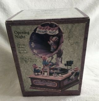 Enesco " Opening Night " Deluxe Multi - Action Music Box.  Plays " There 