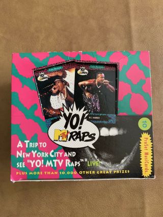 1991 Pro Set Musicards Yo Mtv Raps Box Factory 22 Packs