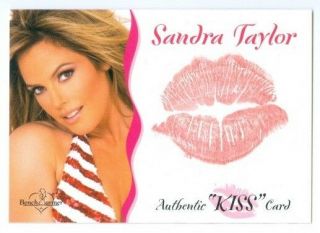 Sandra Taylor " Kiss Card " Benchwarmer Signature Series 2005