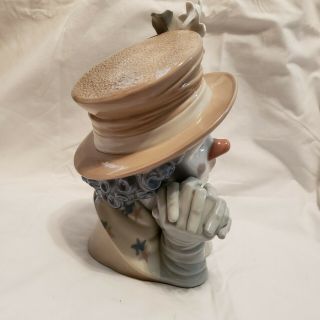 Lladro MELANCHOLY Clown Head Bust Figurine/DAISY HAT 5542 No Box 4