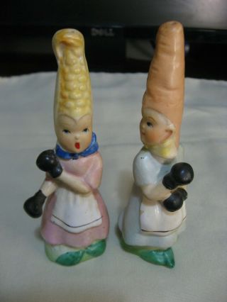 Anthropomorphic Boxing Ladies Salt And Pepper Shakers Part Of A Series