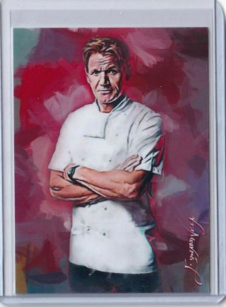 Sp19 Chef Gordon Ramsay 2 Art Sketch Card Hand Signed By Artist 50/50