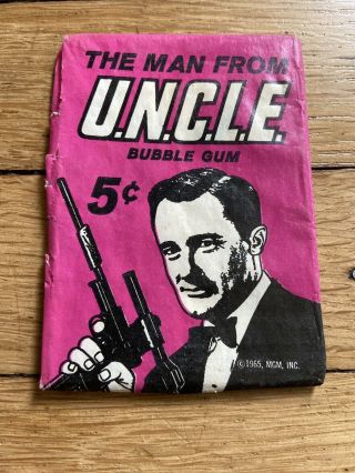 1965 Topps The Man From Uncle 5 Cent Wax Wrapper Only 1 On Ebay