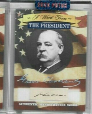2020 Potus A Word From The President Cut Authentic Word Grover Cleveland