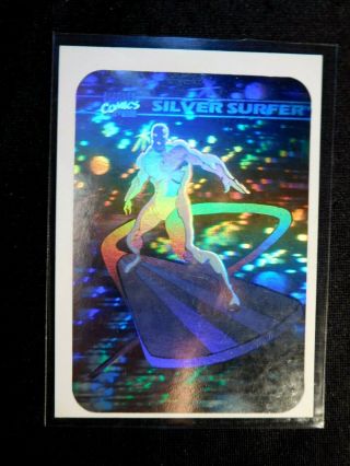 1990 Marvel Series 1 Silver Surfer Hologram Insert Card Mh3 Hot Card
