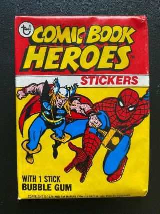 1974 Topps Comic Book Hero Stickers Wax Pack
