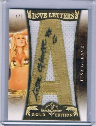 2013 Benchwarmer Gold Edition Love Letters Lisa Gleave 4/5 Auto - Rare