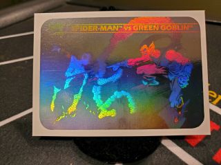 1990 Marvel Series 1 Hologram Spider - Man Vs.  Green Goblin Impel Mh5 Psa Ready