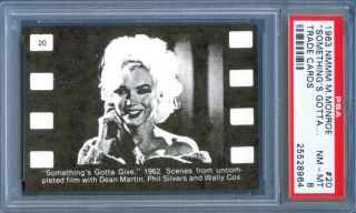 1963 Nmmm Marilyn Monroe Trade Card 20 Something 