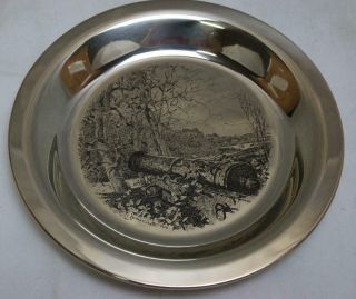 Franklin Brandywine Battlefield Sterling Plate 165.  25 Grams Silver