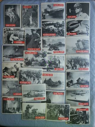 (26) 1965 Philadelphia War Bulletin World War 2 Trading Cards Adolf Hitler Nazi