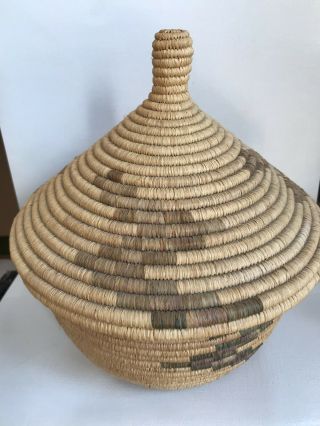 Handmade Sweet Grass Basket With Lid Low Country South Carolina Bowl Handmade