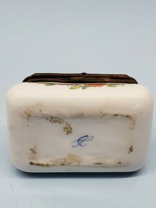 Antique Early French Limoges Trinket Box Hand Painted Porcelain 19th century 3