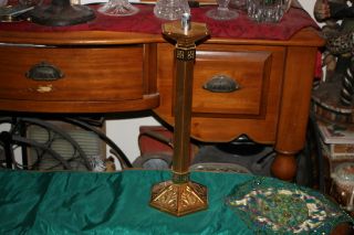 Vintage Religious Christianity Brass Metal Candlestick Holder - Tall - 2 - Church