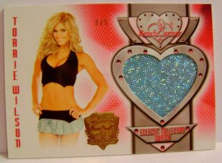 Torrie Wilson /5 Gold Authentic Swatch Benchwarmer 25 Years Series 2 2019 Rare