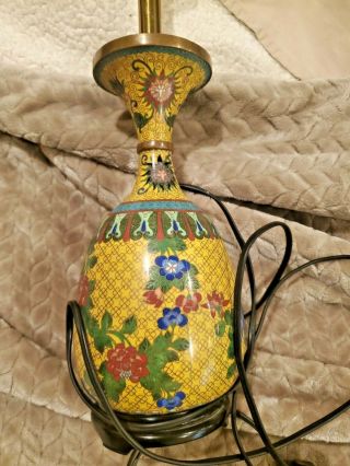 Vintage Antique Chinese Cloisonne Lamp 2