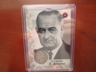 President Lyndon B Johnson 2020 Historic Autographs Potus First 36 Coin Card Lbj
