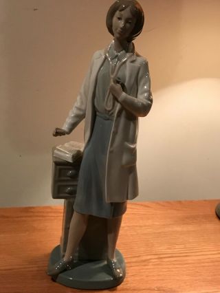 Nao By Lladro Lady Doctor Figurine,  Dated 1982,  Rare Find