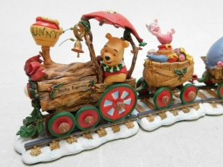 Winnie The Pooh Christmas Train Danbury 6pc Set Disney Open Box Display