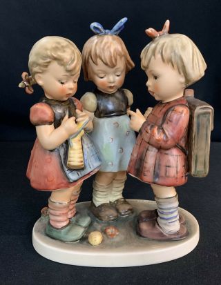 Vintage Large Goebel Hummel Figurine " School Girls " Hum 177/i Tmk5