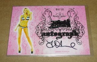 2015 Benchwarmer Jessa Hinton 40 Pink Archive Pewter Foil Autograph/10 Playboy