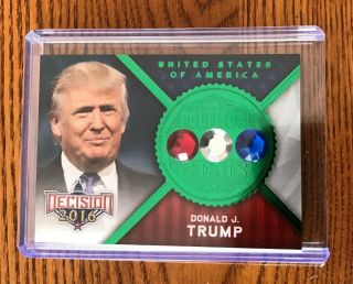 Donald Trump 2016 Decision Political Gem G45,  Very Rare Green Foil