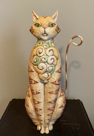 Jim Shore Designs Large Cat 4002237 2004,  19 Inches Tall - Heartwood Creek