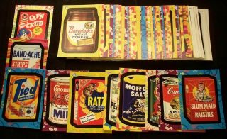 2008 Wacky Packages Flashback Series 1 Complete Base Set Of 72 Stickers Fb1