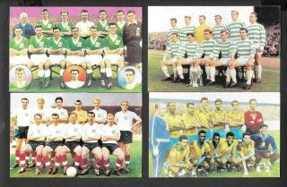 D.  C.  Thomson 1966 (football/soccer) Full 12 Card Set  Top Cup Teams