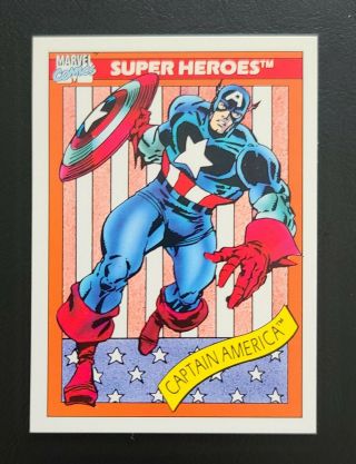 1990 Topps Marvel Heroes Captain America 1 Of 161 Pristine
