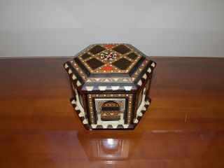 Vintage Reuge Arches Wood Inlay Music Box - Switzerland