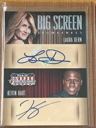 2015 Panini Americana Laura Dern Kevin Hart Autograph Auto 75/99 Big Signatures