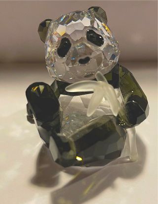 Vintage Swarovski Crystal 9100 Nr 000 094 Panda Cub 905543 W/ Orig Box