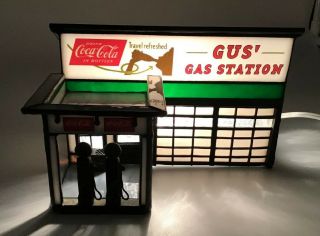 Coca - Cola Rare Gus Gas Station " Stained Glass House By Bill Job