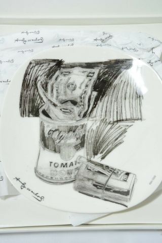 ANDY WARHOL PLATE Campbell ' s Soup Can and Dollar Bills 1962 LE (NJL018194) 3
