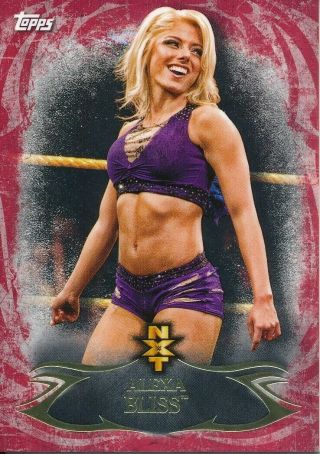 2015 Topps Wwe Undisputed Nxt Red Base Parallel Card Alexa Bliss Nxt 17