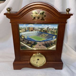 Danbury University Of Michigan Wolverines Stadium Clock Ncaa Desk Mantle