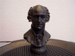 President John Adams Presidential Solid Bronze Bust Franklin 1977 Rare