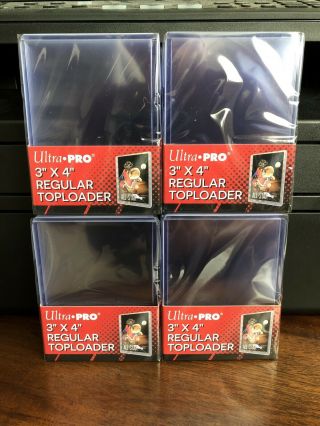 100 Ultra Pro 3x4 Regular Toploaders 35pt 4 Packs Of 25 For Standard Cards