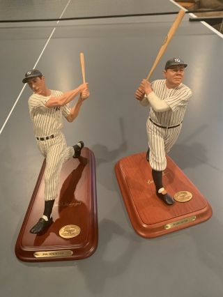 Joe Dimaggio & Babe Ruth - The Danbury Figures Statue Figurine Yankees