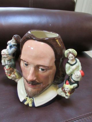 Royal Doulton Two - Handled William Shakespeare D6933 1992 Large w Toby Mug 3