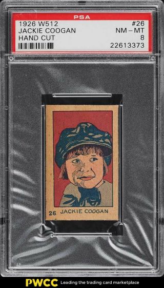1926 W512 Strip Card Jackie Coogan 26 Psa 8 Nm - Mt